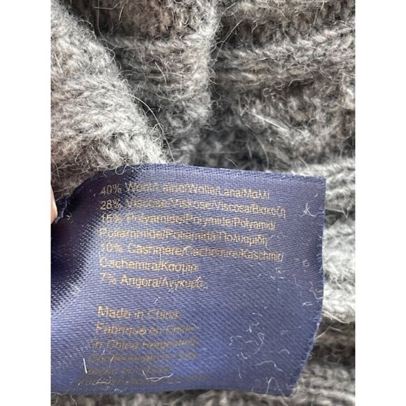 Brooks Brothers Women's size M Grey Cable Knit Short Sleeve Sweater Dress Knee L - Picture 7 of 11